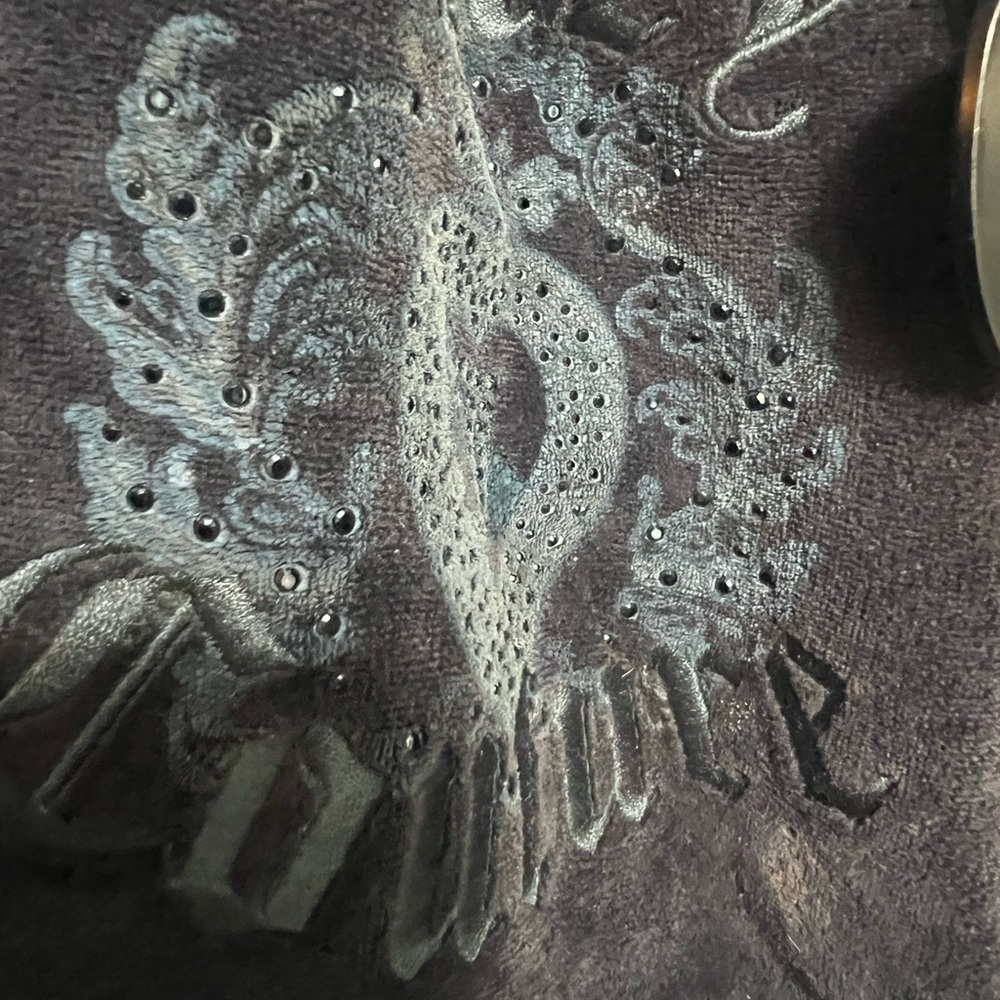 Vintage Juicy Couture Blue Suede Tote Bag - Picture 4 of 11